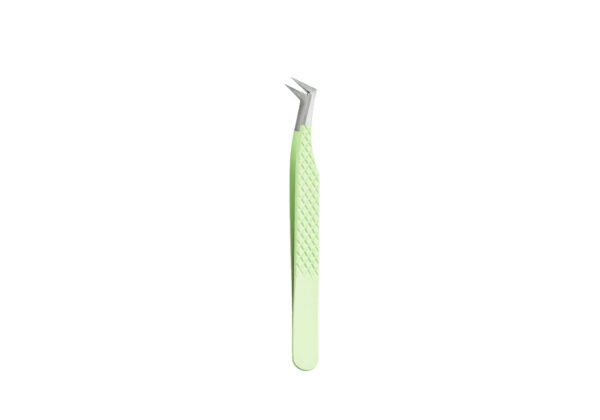 Light Green Glint 45 Degree Boot Diamond Grip Tweezer