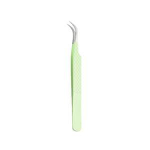 Light Green Glint Curved Isolation Tweezer